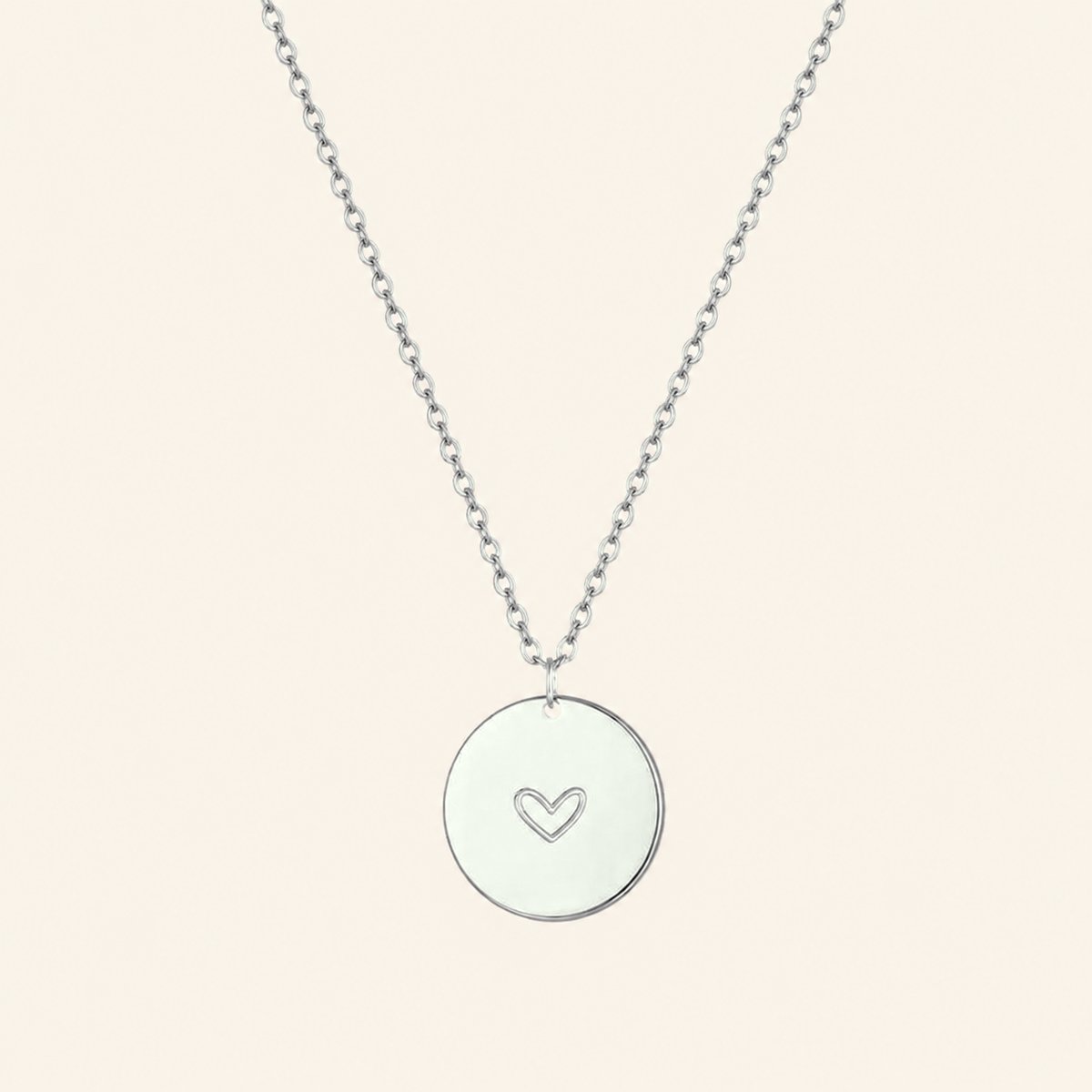Sweet Heart Halskette in Silber mit eingraviertem Herz