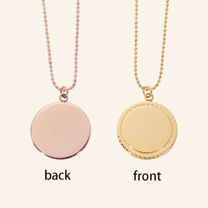 Endless Circle Anhänger in Roségold und Gold, Vorder- und Rückseite