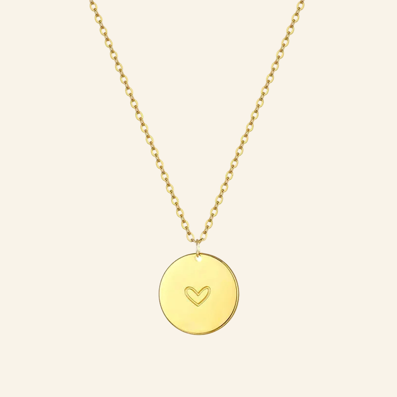 Sweet Heart Halskette in Gold mit eingraviertem Herz