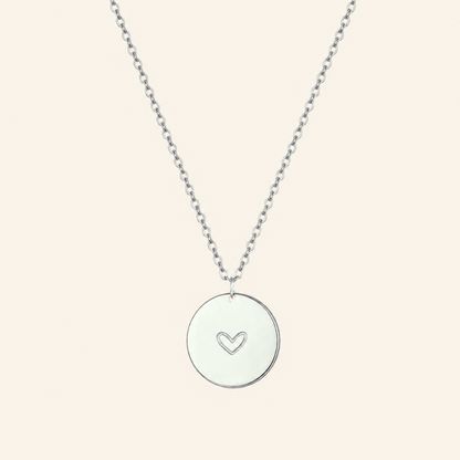 Sweet Heart Halskette in Silber mit eingraviertem Herz