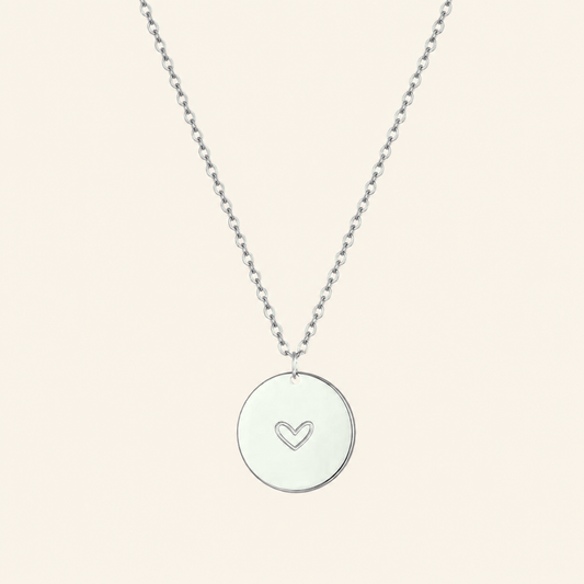 Sweet Heart Halskette in Silber mit eingraviertem Herz