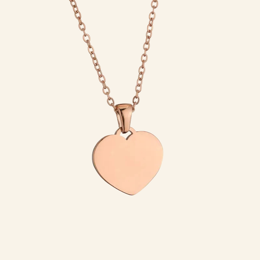 True Heart Halskette in Roségold mit großem Herzanhänger